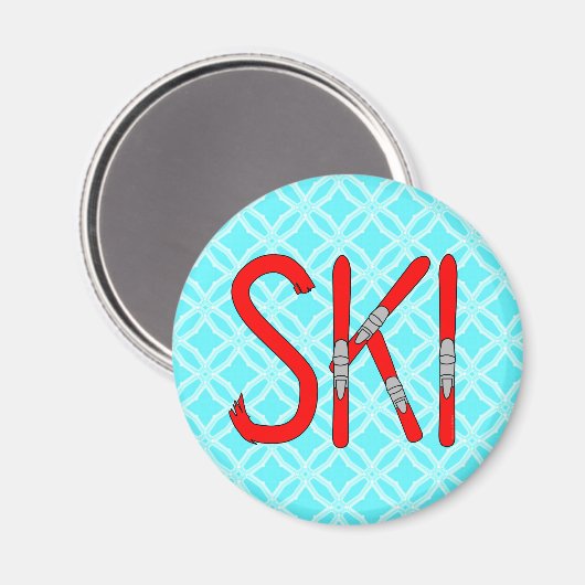 スキースキー マグネット (正面/裏面)