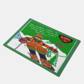 スキースクールおもしろい ドアマット (アングル)