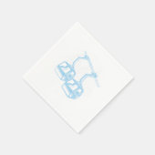 スキーステーションウィンタースポーツマウンテンスキーヤーギフト スタンダードカクテルナプキン (角)