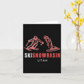 スキースノーシンユタスキースノーボーディングリゾートバカティ カード (黄色い花)