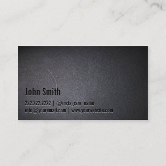 スキースノーボードのインストラクターの暗闇のミニマリスト 名刺 (裏面)