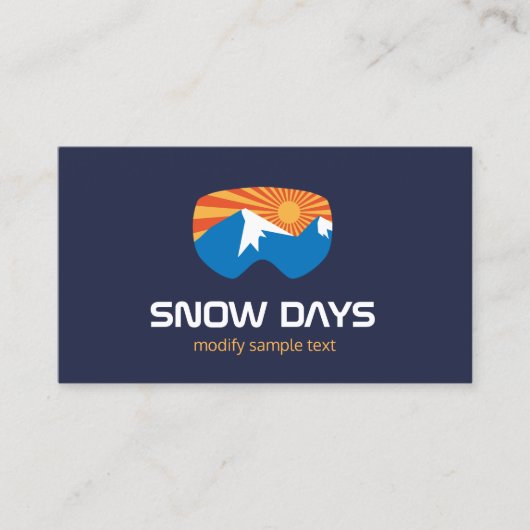 スキースノーボードインストラクター 名刺 (正面)