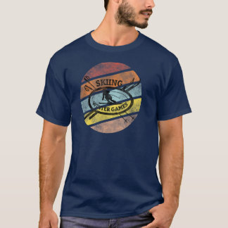 スキースノーボード自然ツリーヒガースキーマウンテンAp Tシャツ
