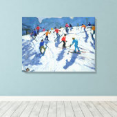 スキースロ忙しードロファー2004 キャンバスプリント (インサイチュ (ウッドフロア))