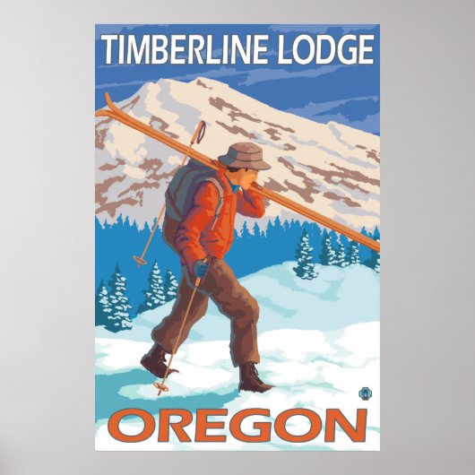 スキーズス運ノーSKIS - Timberline Lodge, OR ポスター (正面)