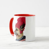 スキーセーターにドッグ2 マグカップ (正面左)