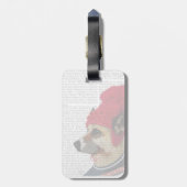 スキーセーターにドッグ2 ラゲッジタグ (裏面縦)