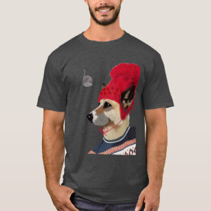 スキーセーターの犬 Tシャツ