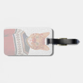 スキーセーター2の猫 ラゲッジタグ (裏面横)