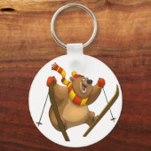 スキーチェーンをスキー キーホルダー (正面)