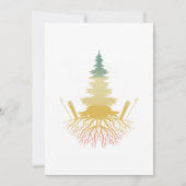 スキーツリーレトロウィンタースポーツマウンテンズスキーヤーGi 招待状 (正面)