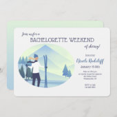 スキーテーマバチェロレッテ 招待状 (正面/裏面)