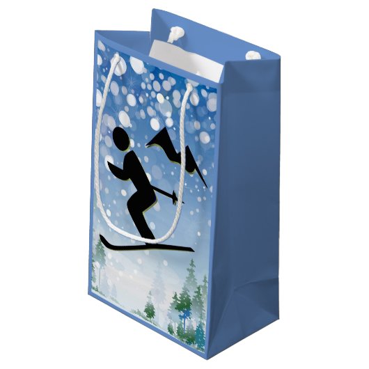 スキーデザイン抱き枕 スモールペーパーバッグ (裏面アングル)