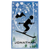 スキーデザイン抱き枕 スモールペーパーバッグ (正面)