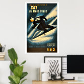 スキーデュモンブランヴィンテージ旅行ポスター ポスター (ホームオフィス)