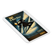 スキーデュモンブランヴィンテージ旅行ポスター マグネット (右側)