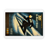 スキーデュモンブランヴィンテージ旅行ポスター マグネット (横)