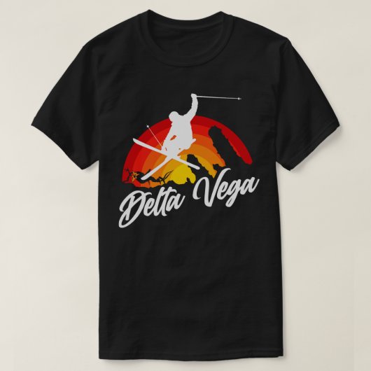 スキーデルタベガ Tシャツ (デザイン正面)