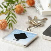 スキートレイル黒いダイアモンドサイン キーホルダー (側面)