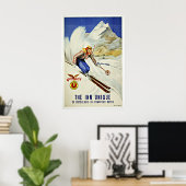 スキーノッチランドクロフォードヴィンテージトラベル ポスター (ホームオフィス)