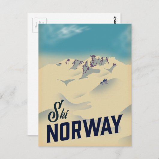 スキーノルウェー ポストカード (正面/裏面)