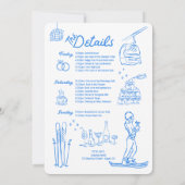 スキーバチェロレッテの旅程の最後のトーストの斜面 招待状 (裏面)