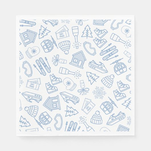 スキーバチェロレッテの最後のトースト スタンダードランチョンナプキン (正面)