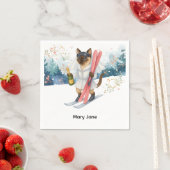 スキーバチェロレッテの花嫁ザスロープナプキンス スタンダードカクテルナプキン (インサイチュ)