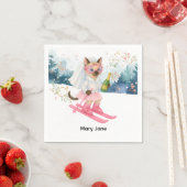 スキーバチェロレッテの花嫁ザスロープナプキンス スタンダードカクテルナプキン (インサイチュ)