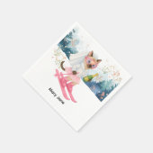 スキーバチェロレッテの花嫁ザスロープナプキンス スタンダードカクテルナプキン (角)