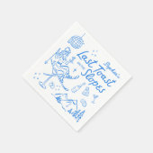 スキーバチェロレッテ最後のトーストがゲレンデに スタンダードカクテルナプキン (角)