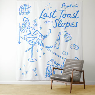 スキーバチェロレッテ最後のトーストがゲレンデに タペストリー