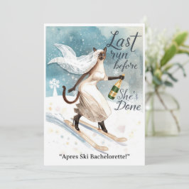 スキーバチェロレッテ週末の花嫁がゲレンデに 招待状