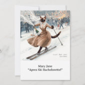 スキーバチェロレッテ週末の花嫁がゲレンデに 招待状 (正面)