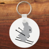スキーバニーのアイコン キーホルダー (正面)