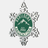 スキーバリローシュアルゼンチンスキー スノーフレークピューターオーナメント (右)