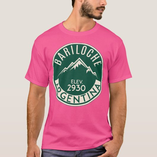 スキーバリローチェアルゼンチンアプレーススキーマウンテンズバス Tシャツ (正面)