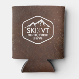 スキーバーモントストラトンストウキリントンレザーフェイクズ 缶クーラー