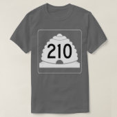 スキーパウダーハイウェイユタルート210スキースノーボード Tシャツ (デザイン正面)