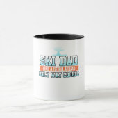スキーパパスキースキースノーボードウィンタースポーツ マグカップ (中央)