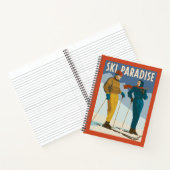 スキーパラダイスヴィンテージプリント ノートブック (内部)