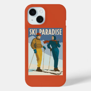 スキーパラダイスヴィンテージプリント iPhone 15ケース