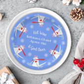 スキーパーティーアプレーススキークリスマスネズミオンスキー ペーパープレート