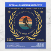 スキービッグスカイ，モンタナ – マンスキーヤー，ゴールデン文字 ワインラベル (シングルラベル)