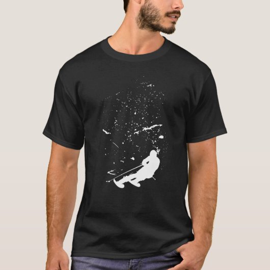 スキーファン雪の山の冬スキー Tシャツ (正面)