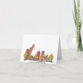 スキーフラミンゴNotecard カード (裏面)