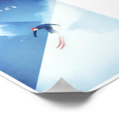 スキーフランスヴィンテージ旅行ポスター ポスター (角)