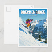 スキーブリッケンリッジコロラドスキーアトラベル ポストカード (正面/裏面)