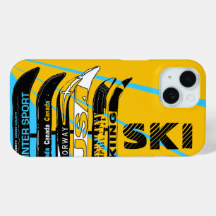 スキーブレードオレンジブルーiPhoneケース iPhone 15ケース