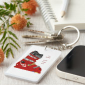 スキーブーツはスキーのスライドおもしろい行きます キーホルダー (正面右)